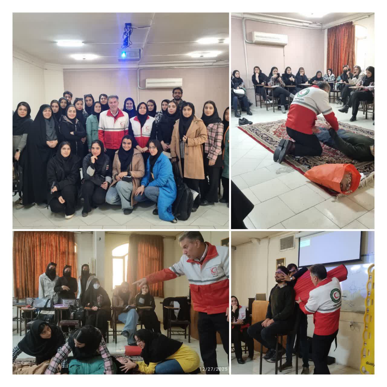 برگزاری کلاس های امداد و نجات هلال احمر ویژه دانشجویان